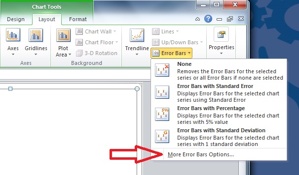 Error Bars - Excel 2010
